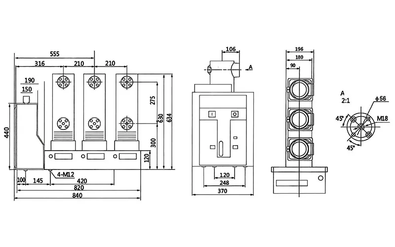 12kV Indoor Side-Mounted Vacuum Circuit Breaker