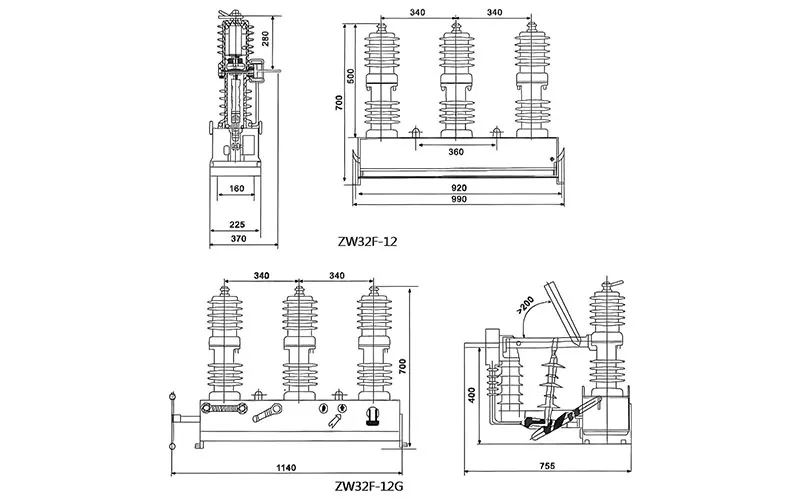 12kV Outdoor Pole-Mounted Vacuum Circuit Breaker