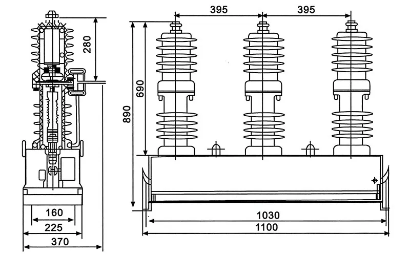 24kV Outdoor Pole-Mounted Vacuum Circuit Breaker