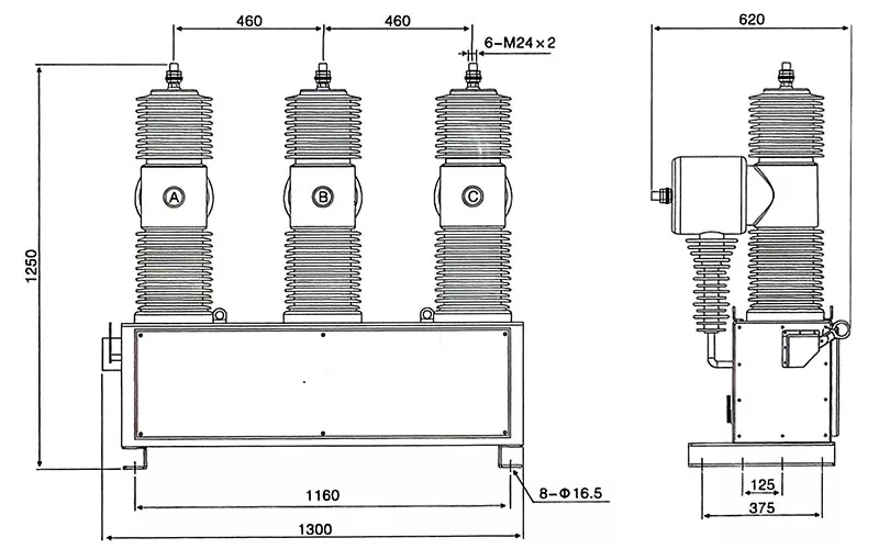 40.5kV Outdoor Pole-Mounted Vacuum Circuit Breaker