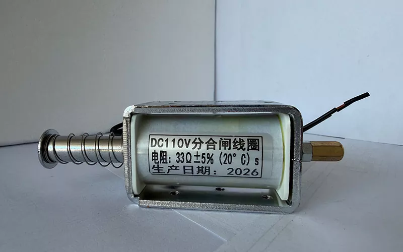 DC110V 33Ω Closing Opening Coil Lead Wire Type Double-Ended Shaft