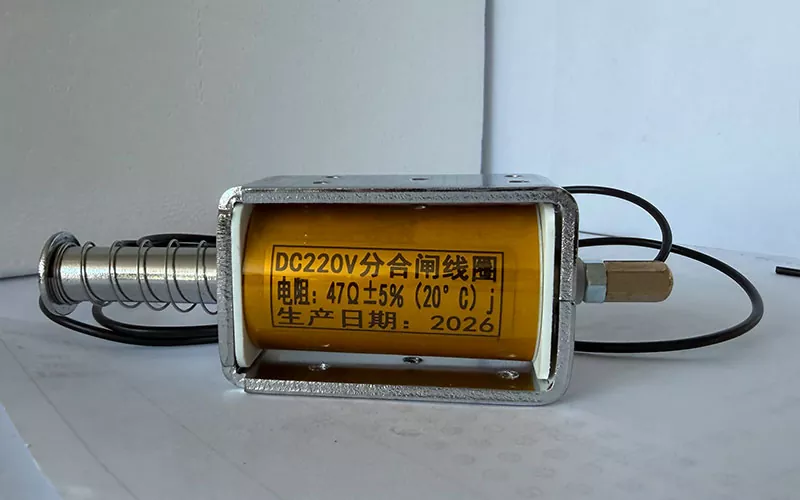 DC220V 47Ω Closing Opening Coil Lead Wire Type Long Stroke